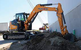 Image of Mustang Construction Machinery at a construction site